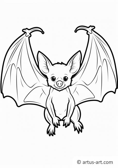 Página para Colorir de Morcego